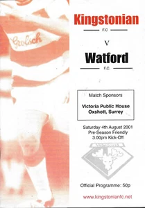 Kingstonian v Watford. Friendly Match. 2001-2002 - Picture 1 of 1