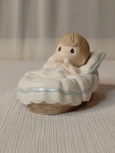 NIB Precious Moments "Baptized In His Name" Bisque Porcelain Figurine Boy 143012 - Picture 1 of 14