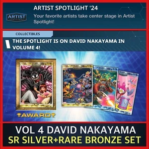 DAVID NAKAYAMA Vol 4 ARTIST SPOTLIGHT 24 PLATA+BRZ 8 CARTAS-TOPPS MARVEL COLLECT - Imagen 1 de 1
