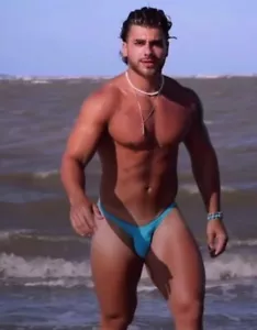 New Men's Sexy Sky Blue String Bikini Brief w/Contoured Pouch   - Gay Interest - Picture 1 of 16