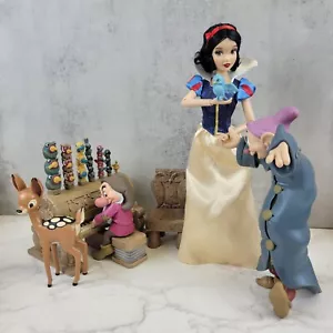 Disney Store Schneewittchen klassische Puppe Tanz Party Spielset Dopey Grumpy komplett - Bild 1 von 10