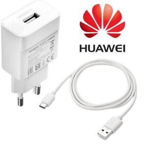 Huawei EU 2 PIN Fast Charge Mains Travel Adapter & Fast Charge Type C USB Cable 