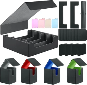 Deck Cases Bundle Hold up to 5000 Trading Cards, Storage Boxes Set Included 4-Ro - Picture 1 of 12