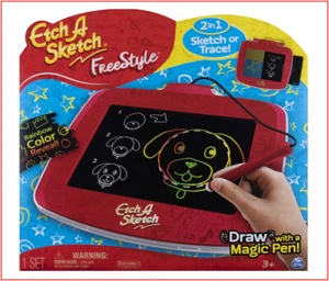 Etch A Sketch FREESTYLE Drawing TABLET + Stylus Pen & STAMPS - Sketch & Trace - Picture 1 of 8
