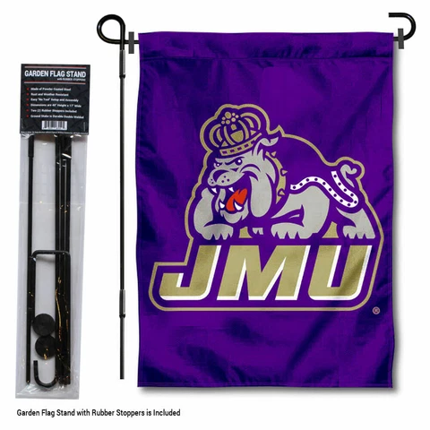 James Madison University JMU Garden Flag and Stand Pole Kit Cover