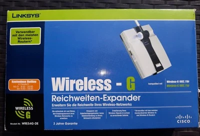 Linksys Cisco WRE54G-DE Wireless-G Reichweiten-Expander WLAN - Bild 1 von 3