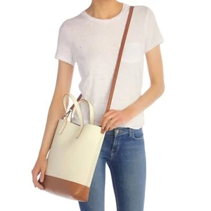 Melrose and Market Audrey Genuine Leather Tote Bag with Crossbody strap - Picture 1 of 13