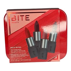 Bite Beauty Bold Bites Mini Power Move Soft Matte Lipstick Set 4x0.04 oz - Picture 1 of 4