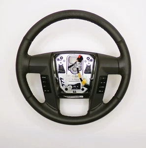 Ford F-150 Leather Steering Wheel F150 09-14 Brown Leather Dusk Gray - Picture 1 of 11