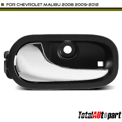 Manija de puerta interior negra y cromada para conductor trasero izquierdo Chevrolet Malibu 2008-2012 Foto 1 de 4