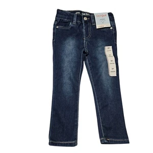 Cat & Jack Jegging Jeans Girls Size 2T Stretch Adjustable Waist Dark Wash Denim - Picture 1 of 9