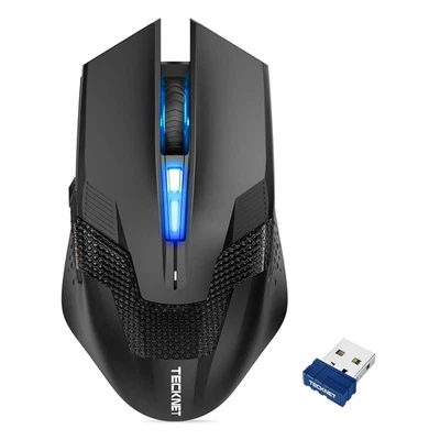 Wireless Mouse-USB Ergonomic Optical Cordless Mouse with 8 Buttons,24-Month B... - Image 1 of 4