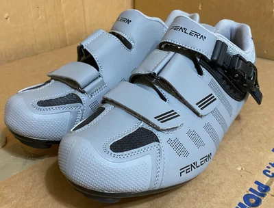 FENLERN Mens Cycling Shoes, EUR 43, Mountain Bike, Quick Ratchet Hook Loop Gray - Image 1 of 4