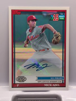 2021 Topps Pro дебют с автографом Мик Абель #PD-165 с автографом - Изображение 1 из 4