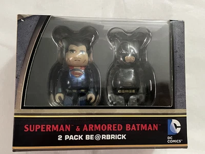 Juego de 2 cajas MEDICOM TOY BEARBRICK BE@RBRICK SUPERMAN & ARMORED BATMAN Foto 1 de 4