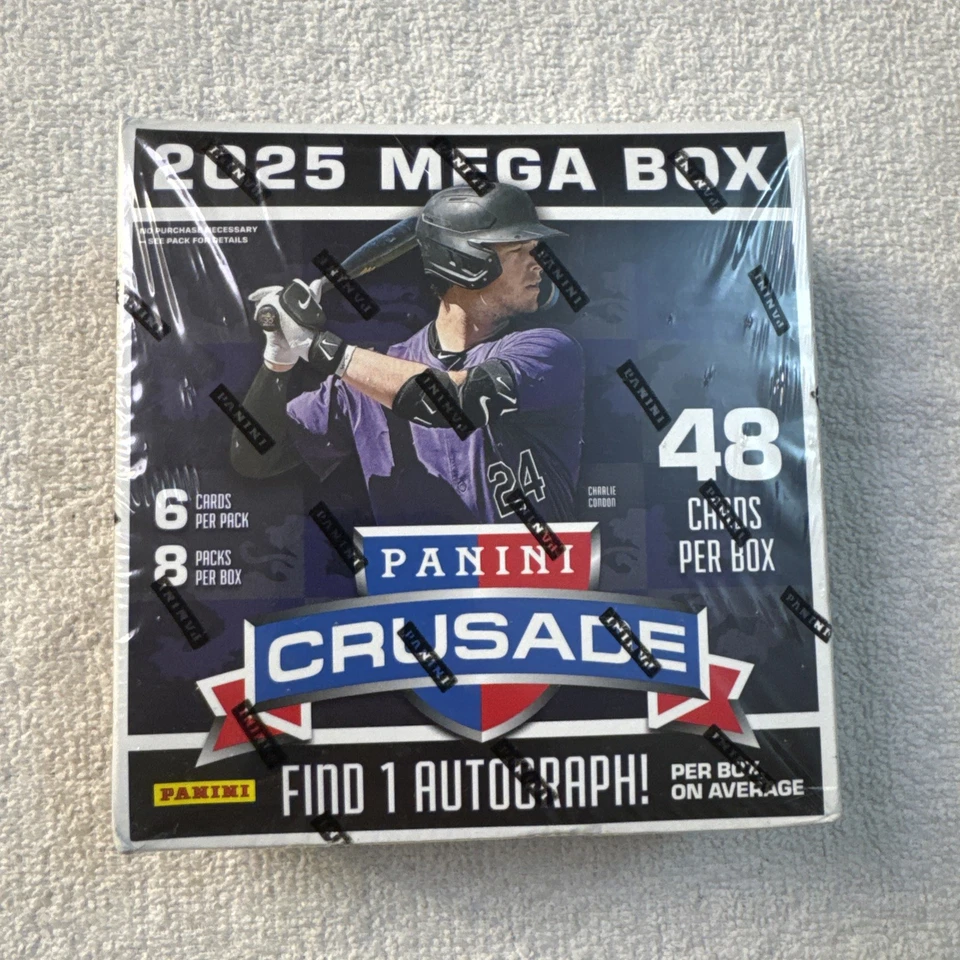 2025 Panini Crusade Baseball 8 Pack Mega Bo Cards 1 Autograph - 2 BOXES
