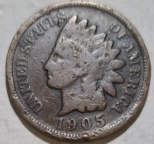 1905 Indian Head Cent (4) - Picture 1 of 2