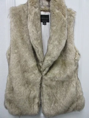 Sanctuary Faux Fur Long Vest Coat Women's Medium M EXC - Image 1 of 4
