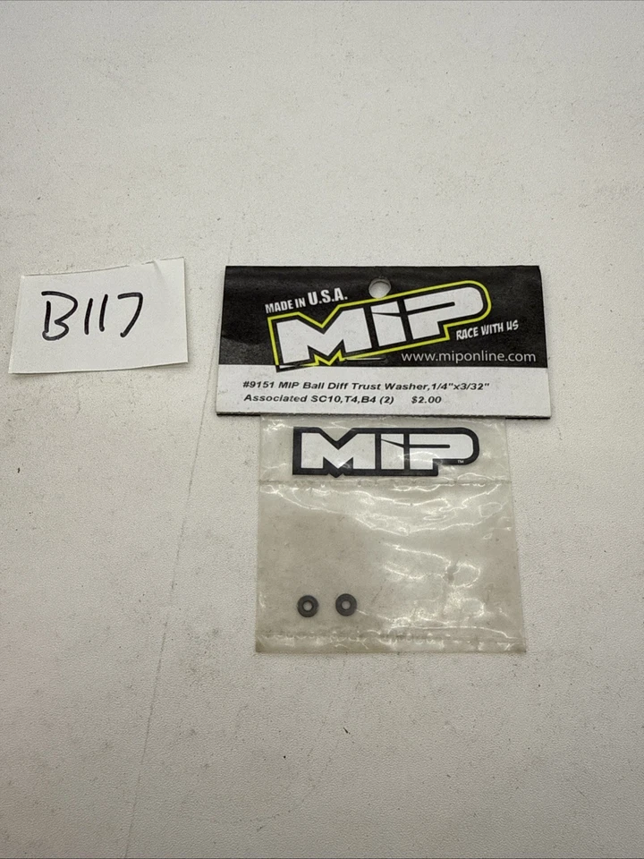 MIP 9151 Ball Diff Thrust Washer 1/4” X 3/32” Team Associated Sc10 T4 B4 - Image 1 of 1