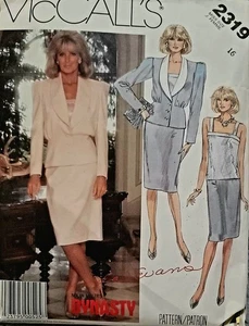 McCALLS Vintage Sewing Pattern 2319 Misses Jacket Top Skirt Sz 16 Linda Evans - Picture 1 of 2