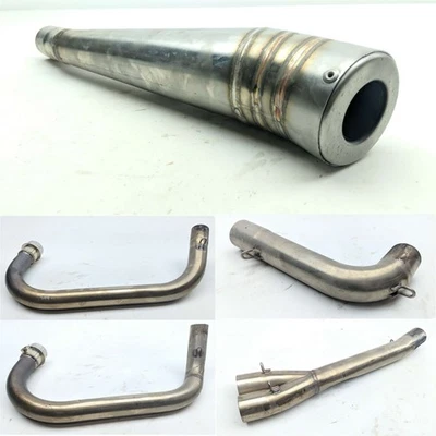 18 Triumph Street Twin completo aftermarket cabeçalhos de escape cabeça tubos silenciador - Imagem 1 de 4