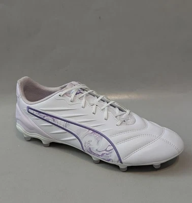 Puma King Pro FG Soccer Cleats Shoes Womens 11 White Purple 108186-01 - Image 1 of 4