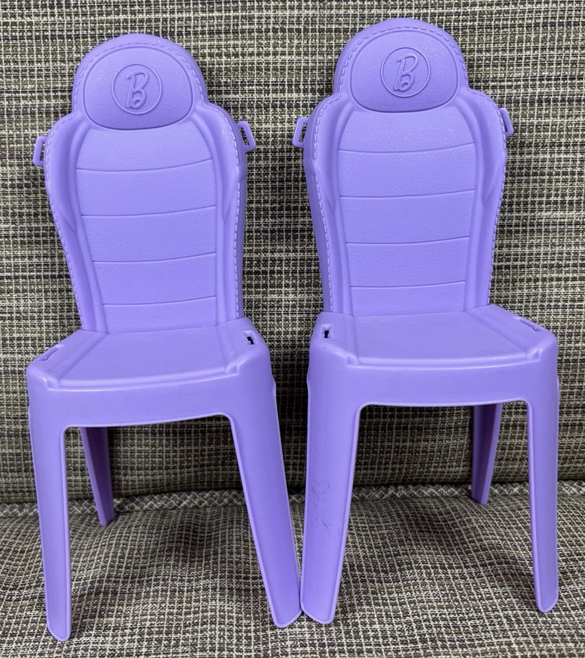 2017 Barbie Dream Camper RV 2 ФИОЛЕТОВЫХ СТУЛА СИДЕНЬЯ сменные Mattel #FBR34 - Изображение 1 из 4