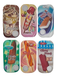 LOT 6x FRANCO'S ICES TWIZZLE MAXI LOVE ROCKET LOLLY ICE CREAM VAN STICKERS NOS - Picture 1 of 1