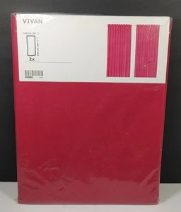 Ikea Vivan Curtains 1 Pair (2 Panels) Fuchsia Pink Magenta 57" x 98.5" NEW - Picture 1 of 5