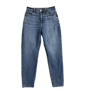 American Eagle Jeans Damen blau Mom Jeans Stretch helle Waschung Denim Gr./0 kurz - Bild 1 von 12