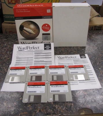Novell Word Perfect Office Processor V 3.1 -For Macintosh- 5x 3.5" Disks -HN4 - Image 1 of 4
