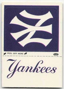 1982 Fleer Stickers New York Yankees Monogram ODDBALL! - Picture 1 of 2