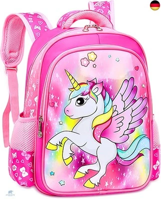 NEWTIC Kinderrucksack Mädchen und Jungen,Einhorn Rucksack,Schulrucksack