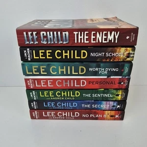 Lee Child Jack Reacher Crime Thriller x 7 Large paperback Bulk Lot - Picture 1 of 7