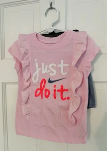 Nike Just Do It Girls Skort Outfit Set Size xs/4, Pink And Gray - Picture 1 of 10