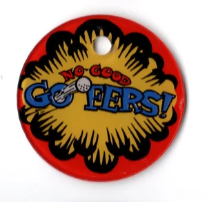 NO GOOD GOFERS Pinball Promo Plastic KEY Chain FOB LOGO - Picture 1 of 2