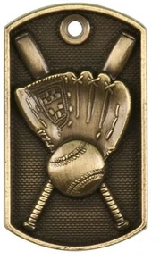 Baseball Dog Tag Award Trophy Team Sports W/FREE Bead Chain FREE SHIPPING DT201 - Picture 1 of 2