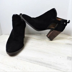 Franco Sarto Dakota size 10 black bootie heel real leather - Picture 1 of 8
