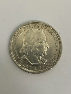 Medio dólar conmemorativo colombiano 1892 50C Foto 1 de 2