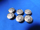 VINTAGE BUTTON COVERS (6) SILVER
