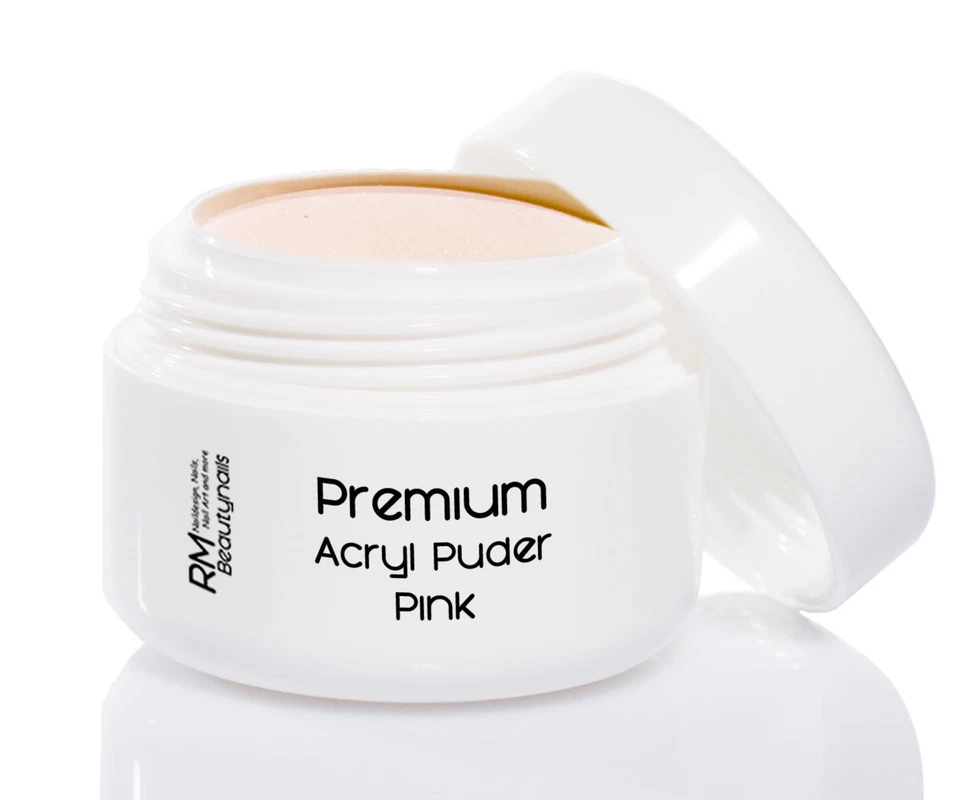 RM BEAUTYNAILS Acryl Puder Pulver Pink Rosa Klar 35g Acrylpuder Nageldesign Modellage Nailart