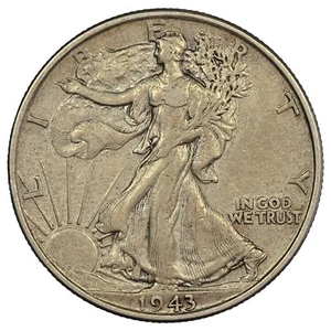 Estados Unidos - 1/2 Half Dólar 1943 Liberty Walking Philadelphia Plata KM.142 - Imagen 1 de 2