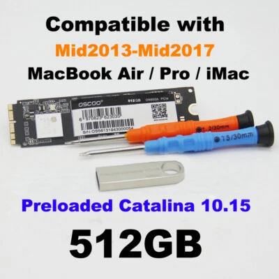 512GB SSD For MacBook PRO A1502 EMC 2875 A1398 EMC 2876 2881 MAC AIR A1465 A1466 - Image 1 of 4