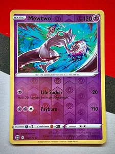 Mewtwo 056/172 Brilliant Stars Reverse Holo Rare Pokémon PACK FRESH - Picture 1 of 2
