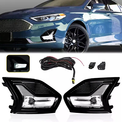 Luces antiniebla LED luces de conducción para Ford Fusion 2019-2020 con bisel cableado izquierda+derecha Foto 1 de 4