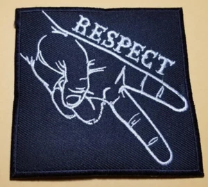"Two Wheels Down" Respekt gestickter Aufnäher ca. 3,5x3,5" - Bild 1 von 2