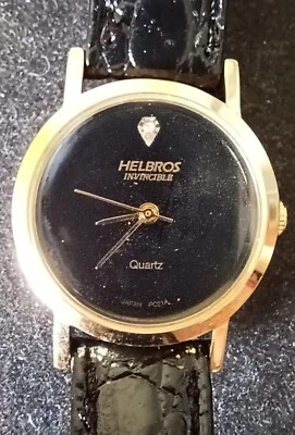 Reloj Pulsera Helbros Damas Invincible Tono Dorado con Correa de Cuero Nuevo en Caja Foto 1 de 4