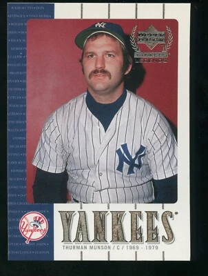 Thurman Munson 2000 Upper Deck Yankees Legends #13 EX o mejor Foto 1 de 3