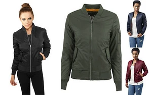 Urban Classics Ladies Basic Bomber Jacket - Picture 1 of 40