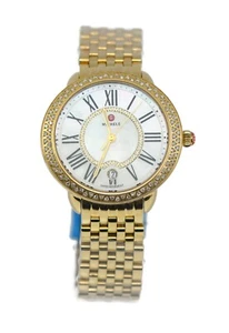 MICHELE Serein Goldfarben Diamant Edelstahl Armbanduhr MW21B01B0963 - Bild 1 von 3